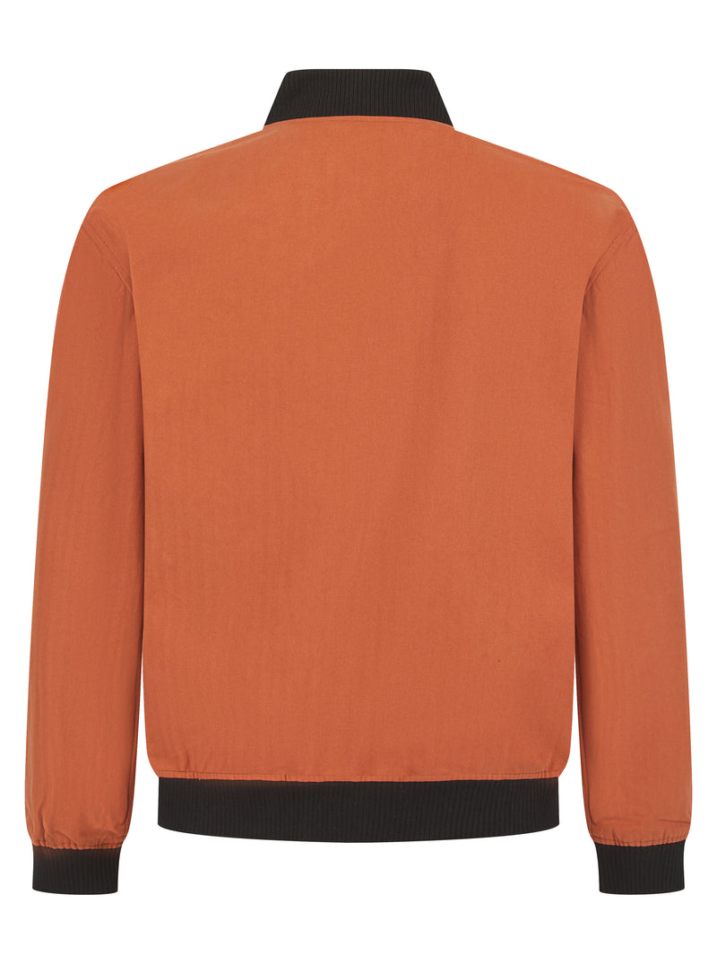 Soot and Ty Reversible Orange Harrington Bomber Jacket