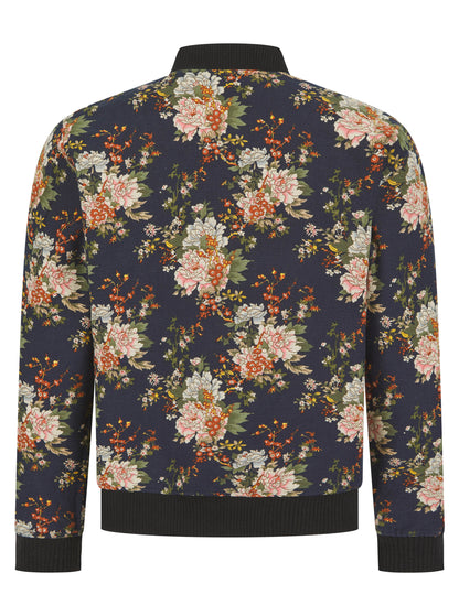 Classic Velvet Navy Reversible Navy Bomber Jacket