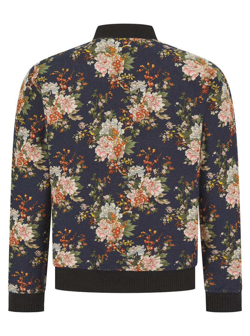 Soot and Ty Reversible Orange Harrington Bomber Jacket