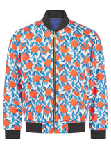 Soot and Ty Reversible Bird of Paradise x Oranges Bomber Jacket