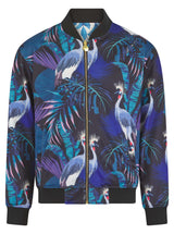 Soot and Ty Reversible Bird of Paradise x Oranges Bomber Jacket