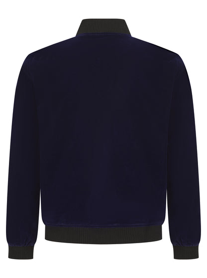 Classic Velvet Navy Reversible Navy Bomber Jacket