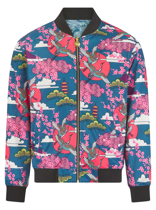 Soot and Ty Reversible Crane Palace x Monet Bomber Jacket