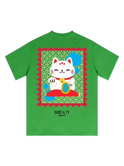 Lucky Cat Graphic Relaxed Fit T-Shirt