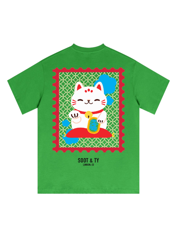 Lucky Cat Graphic Relaxed Fit T-Shirt