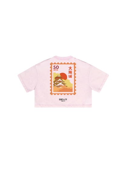 Kids/Petite Osaka Palace Print Crop T-Shirt