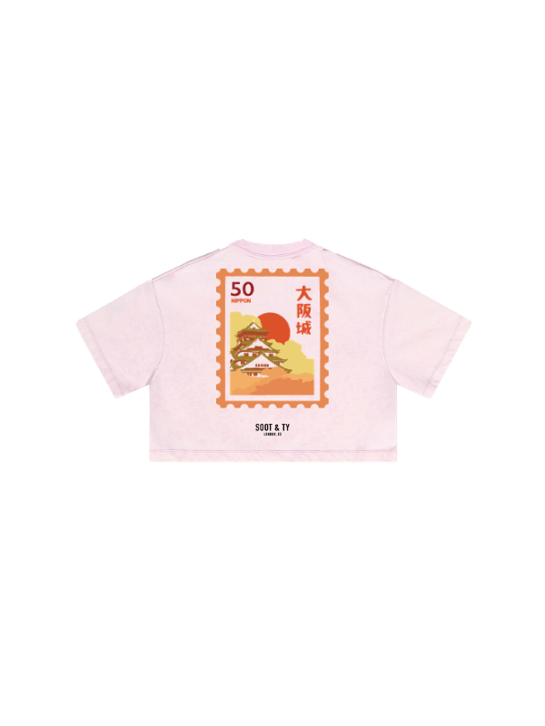 Kids/Petite Osaka Palace Print Crop T-Shirt