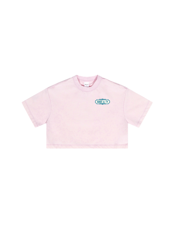 Kids/Petite Koi Print Crop T-Shirt