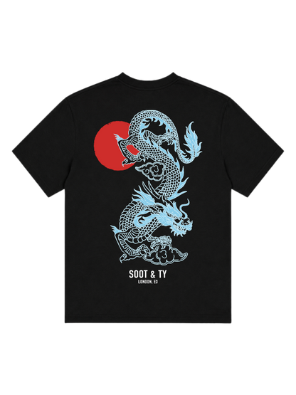 Dragon Blue Graphic Relaxed Fit T-Shirt