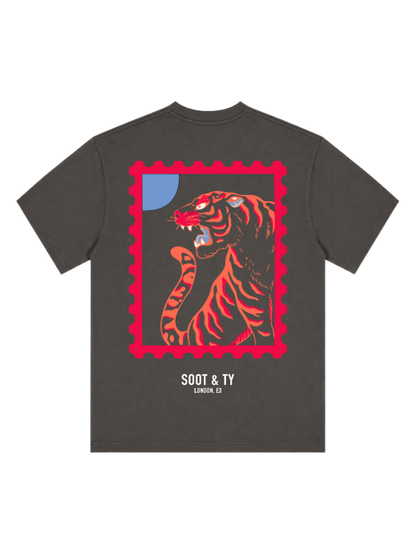 Tiger Stamp Graphic Relaxed Fit T-Shirt