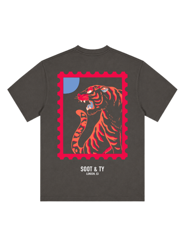 Tiger Stamp Graphic Relaxed Fit T-Shirt
