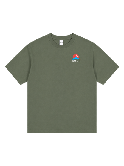 Crane Waves Graphic Relaxed Fit T-Shirt