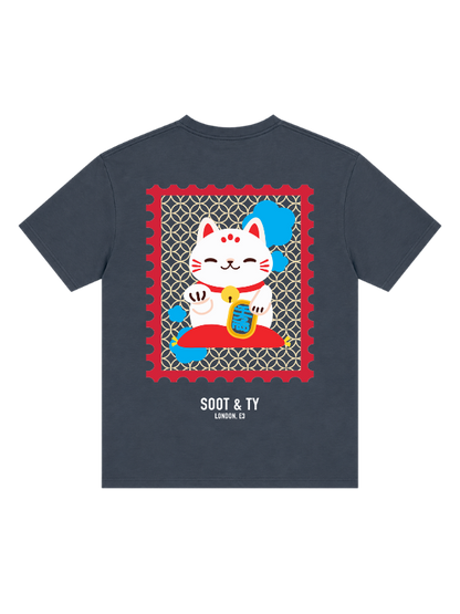 Lucky Cat Graphic Relaxed Fit T-Shirt