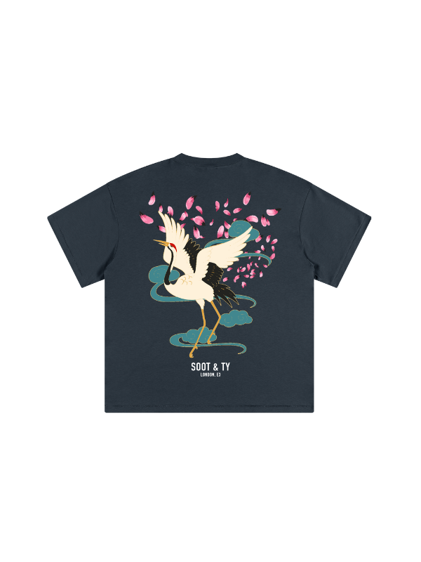 Kids/Petite Dancing Crane Print T-Shirt