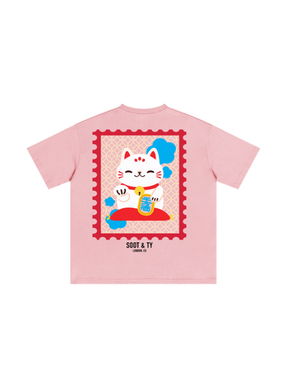 Kids/Petite Lucky Cat Print T-Shirt