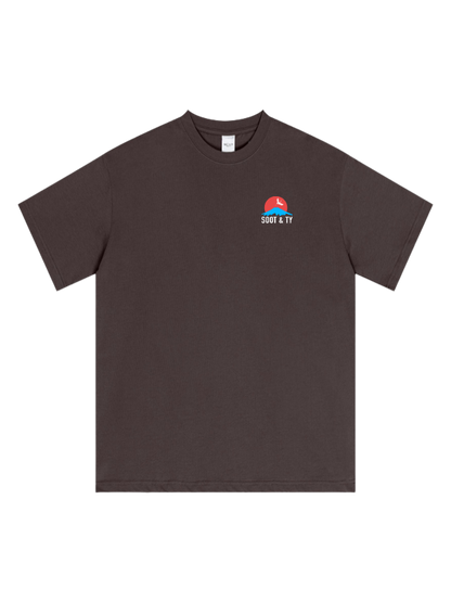 Plum Crane Graphic Relaxed Fit T-Shirt