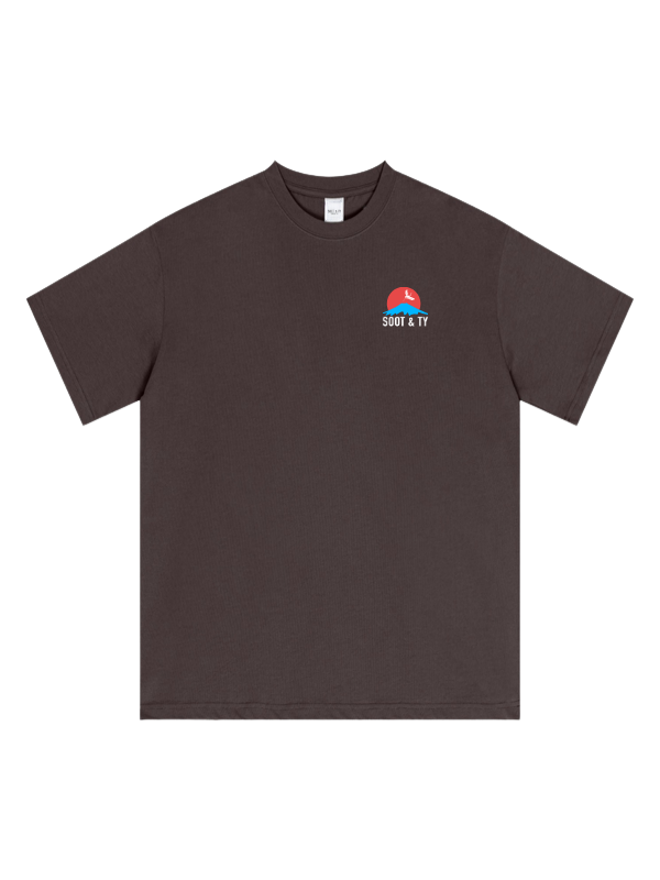Plum Crane Graphic Relaxed Fit T-Shirt