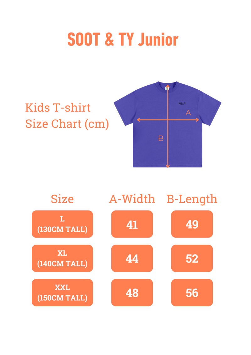 Junior t shirt size chart online