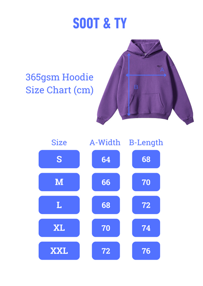 Soot and Ty Reflective Koi Print Relaxed Fit Purple Hoodie