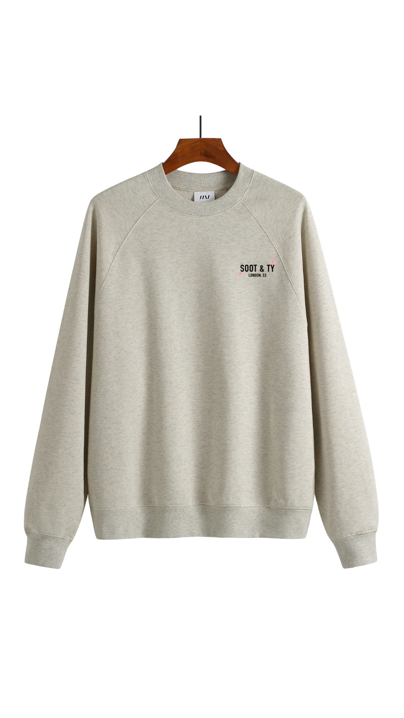 Soot and Ty Reflective Tiger Print Relaxed Fit Sweatshirt