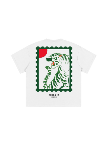 Kids/Petite Tiger Stamp Print T-Shirt