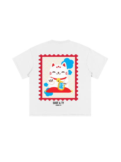 Kids/Petite Lucky Cat Print T-Shirt