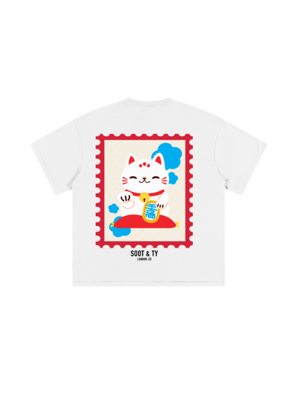 Kids/Petite Lucky Cat Print T-Shirt