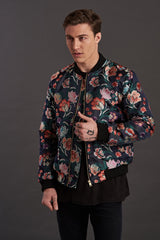 statement floral bomber jacket for men