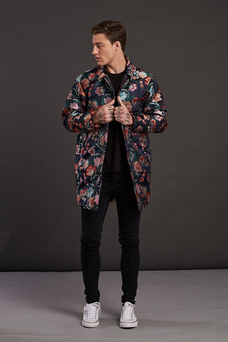 Statement trench jacket for men