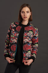 velvet reversible Statement bomber jacket for women