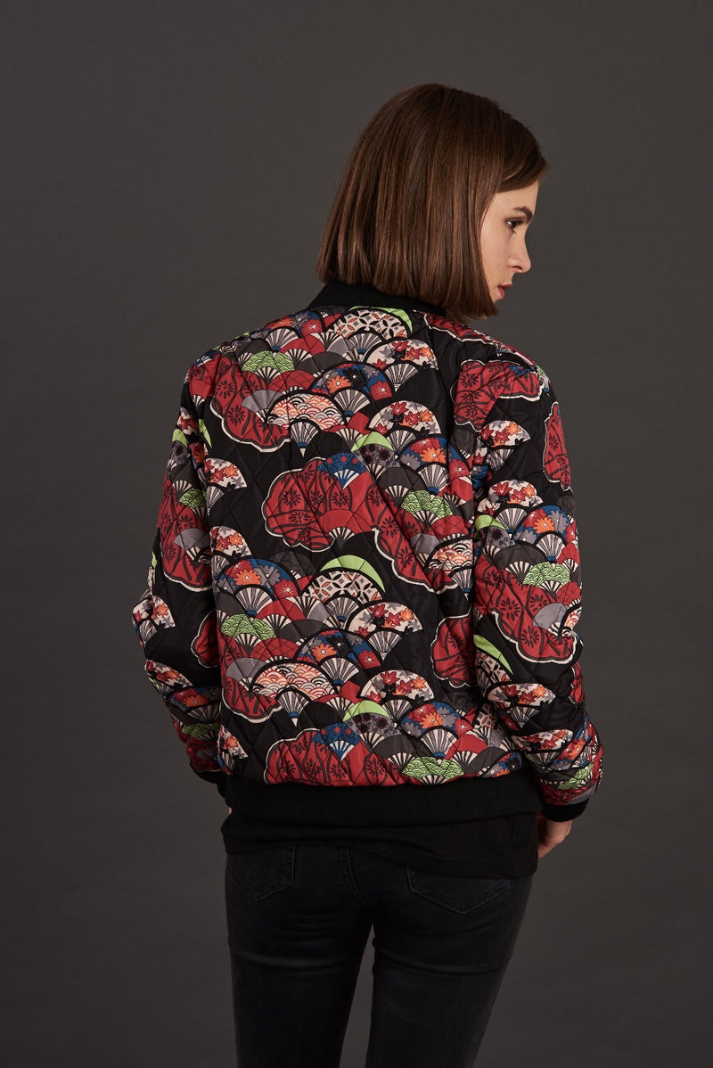 velvet reversible Statement bomber jacket for women
