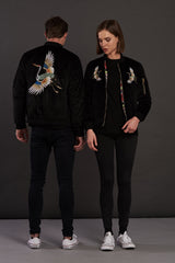 velvet reversible Statement bomber jacket for men and women