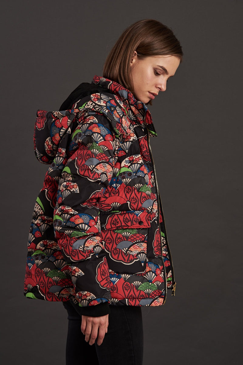 Statement puffer jacket for women