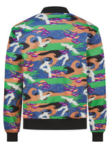 Soot and Ty Reversible Jungle Floral x Flying Cranes Bomber Jacket