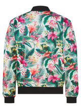 Soot and Ty Reversible White Floral x 2 Cranes Bomber Jacket
