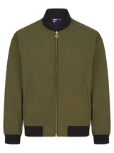 Soot and Ty Reversible Peacock Harrington Khaki Statement Bomber Jacket 2.0