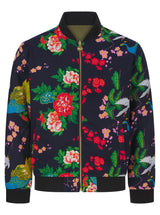 Soot and Ty Reversible Peacock Harrington Khaki Statement Bomber Jacket 2.0