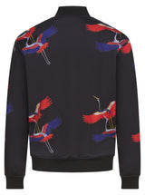 Soot and Ty Reversible White Floral x 2 Cranes Bomber Jacket