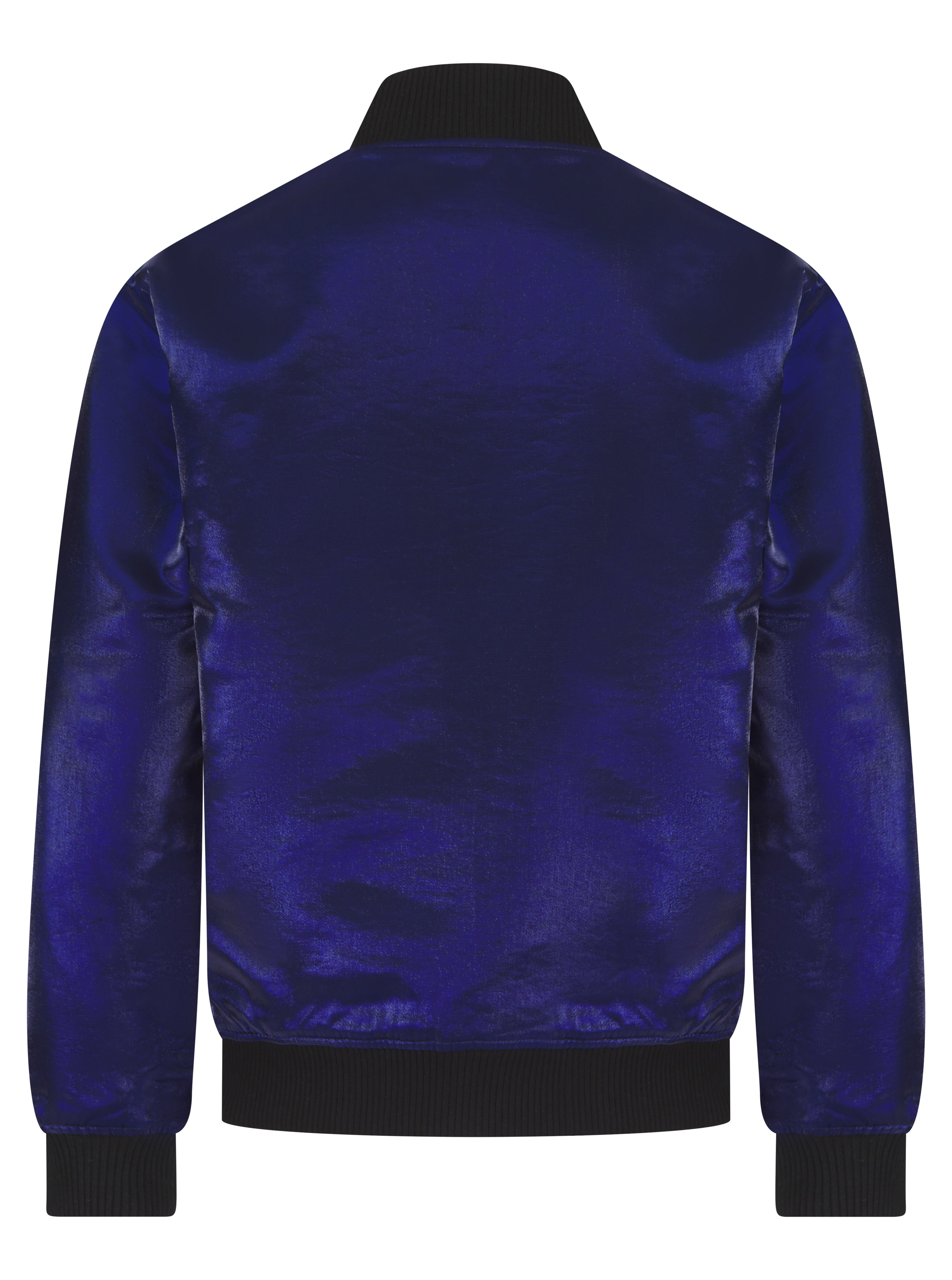 Navy Fil Lumiere Reversible Classic Bomber Jacket