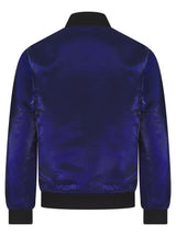 Soot and Ty Midnight Navy Fil Lumiere Reversible Classic Bomber Jacket