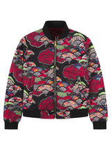 Soot and Ty Kids Velvet Reversible Burgundy Sukajan Bomber Jacket