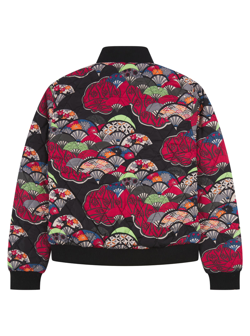 Soot and Ty Kids Velvet Reversible Burgundy Sukajan Bomber Jacket