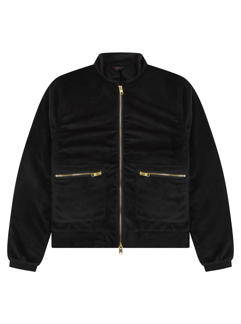Soot and Ty Kids Velvet Black Biker Jacket