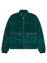 Soot and Ty Kids Velvet Emerald Biker Jacket