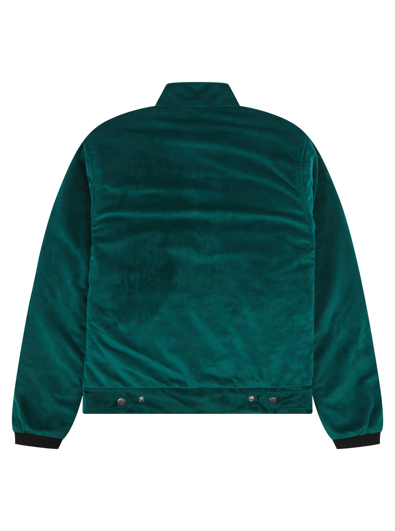Soot and Ty Kids Velvet Emerald Biker Jacket