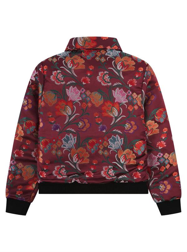 Soot and Ty Kids Floral Jacquard Short Coat Jacket