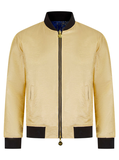 Gold Reversible Tiger Sukajan Unisex Bomber Jacket