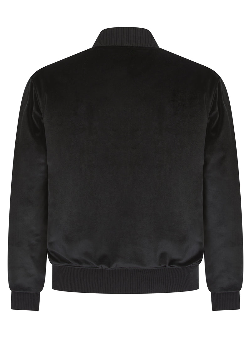 Soot and Ty Black Reversible Classic Velvet Quilted Unisex Bomber Jacket