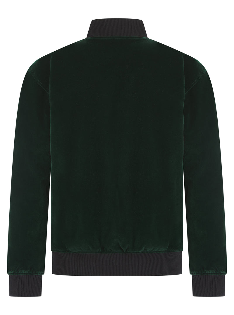Soot and Ty Green Reversible Velvet Classic Bomber Jacket 2.1