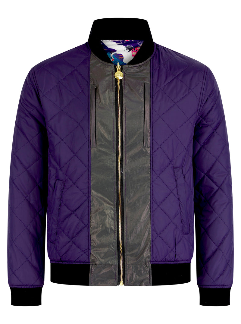 Soot and Ty Purple Wow Wow 2.0 Reversible Unisex Bomber Jacket